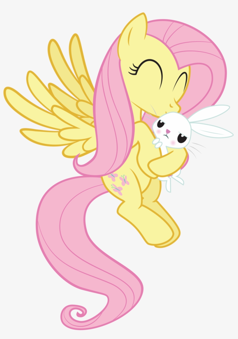 Angel Bunny, Blushing, Fluttershy, Kissing, Safe, Simple - My Little Pony Fluttershy Kiss Angel, transparent png #5241241