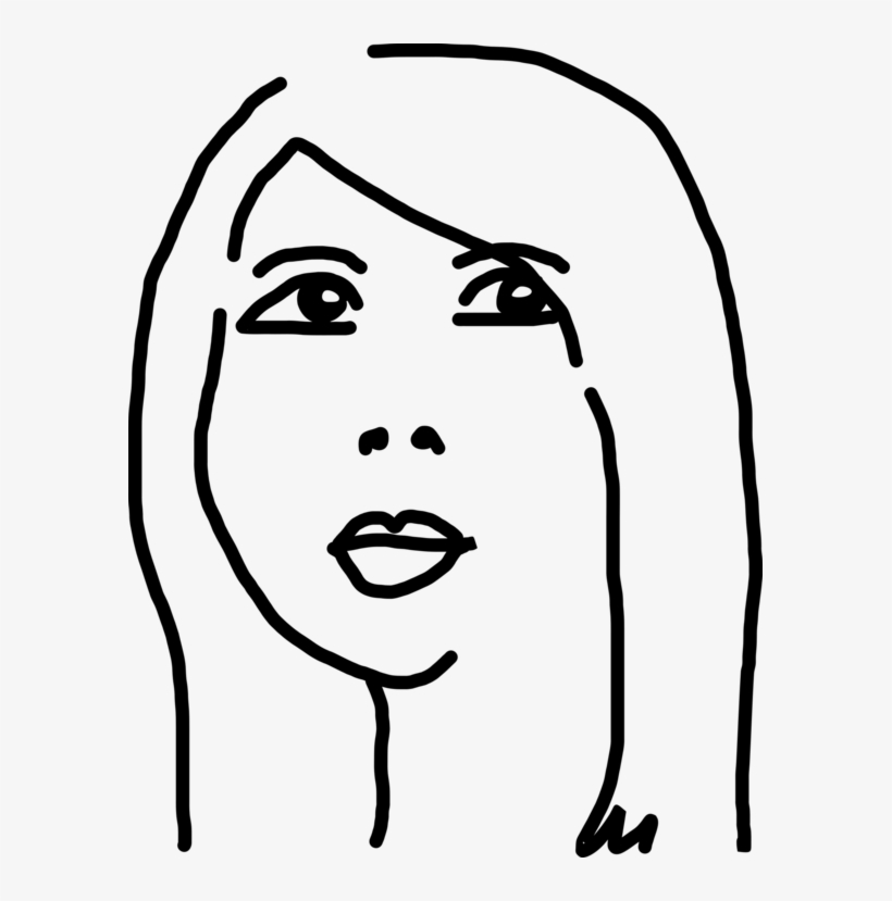 Black And White Woman Drawing Face Cartoon - Chinese Girl Drawing Cartoon, transparent png #5242019