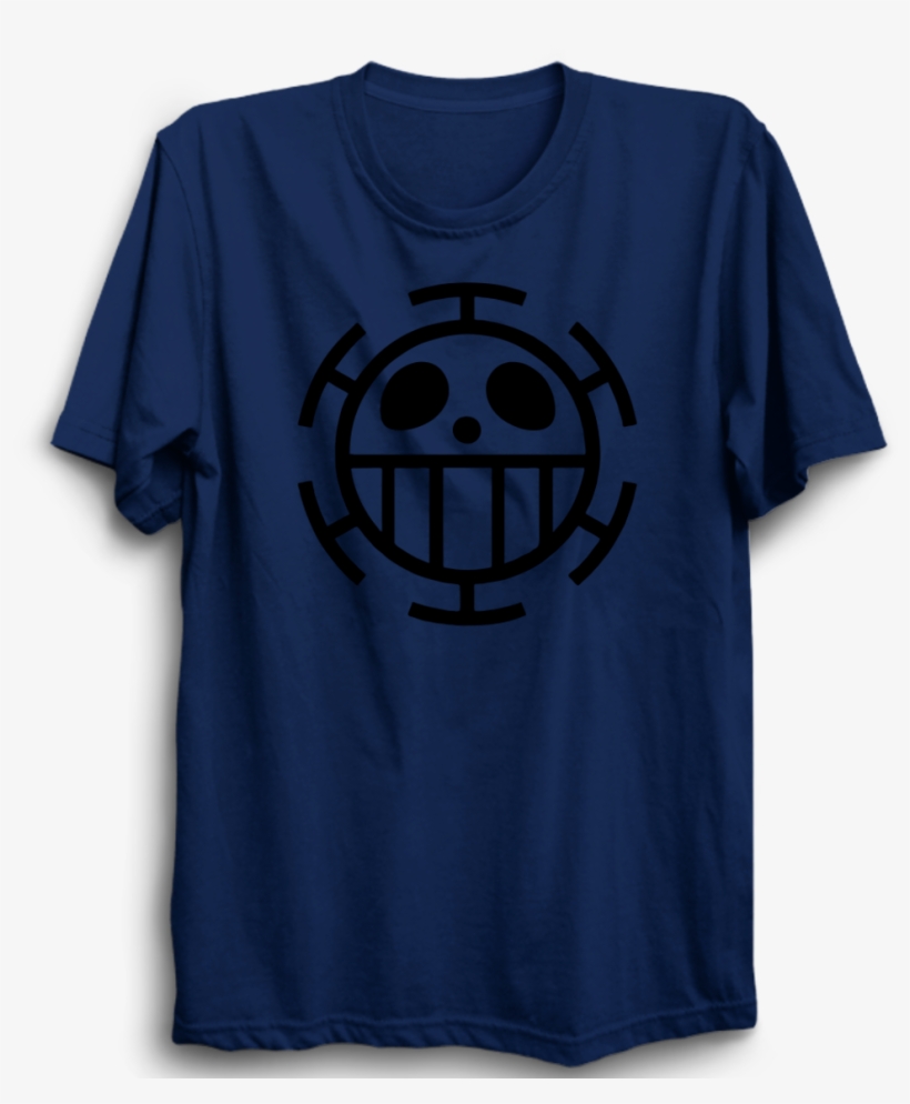 Trafalgar Law Half Sleeve Navy Blue - One Piece Logo Png, transparent png #5242294