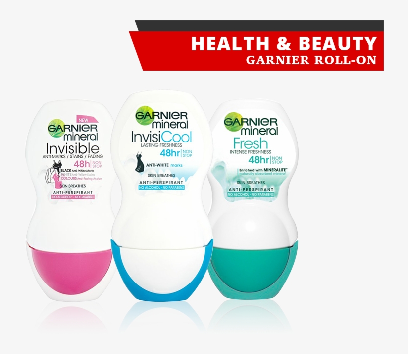 Garnier Deodorant Roll On 50ml - Garnier Invisi Mineral Cool Deodorant 50ml Roll-on, transparent png #5243124