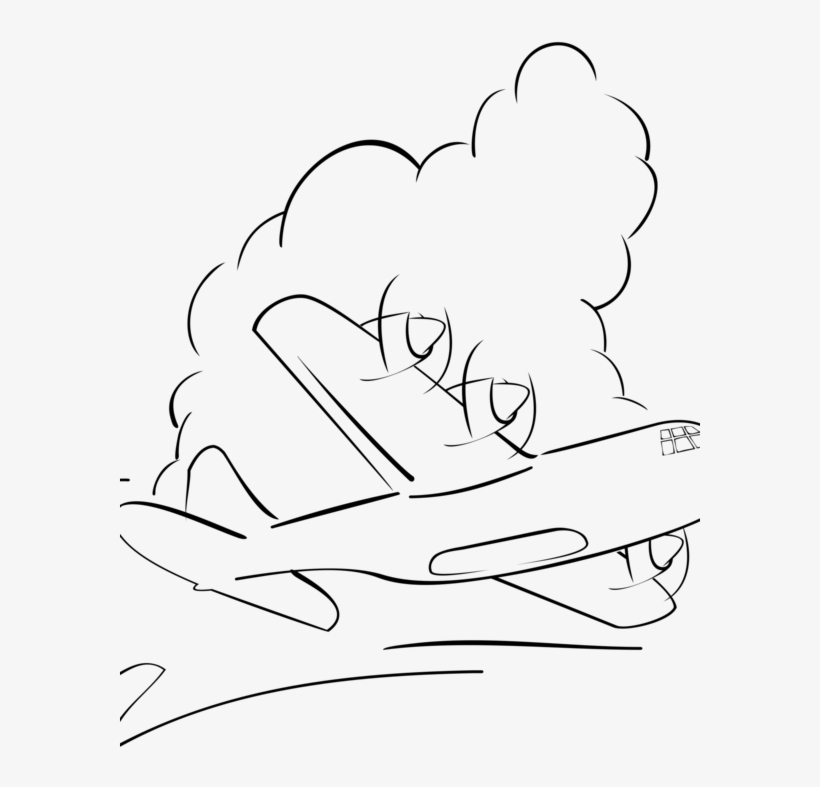 Aircraft Aviation Free Commercial - Airplane Outline, transparent png #5244293
