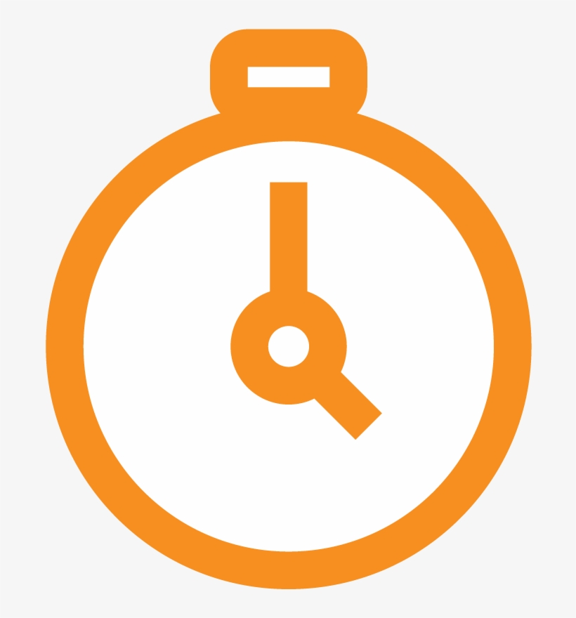 Clock Symbol Orange - Symbol, transparent png #5244803