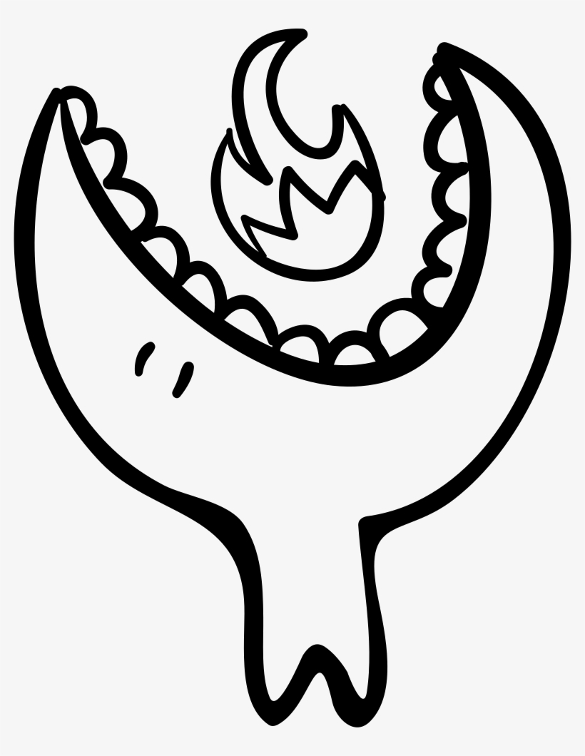 Big Halloween Monster Head With Open Mouth Eating An - Eating Mouth Png, transparent png #5244934