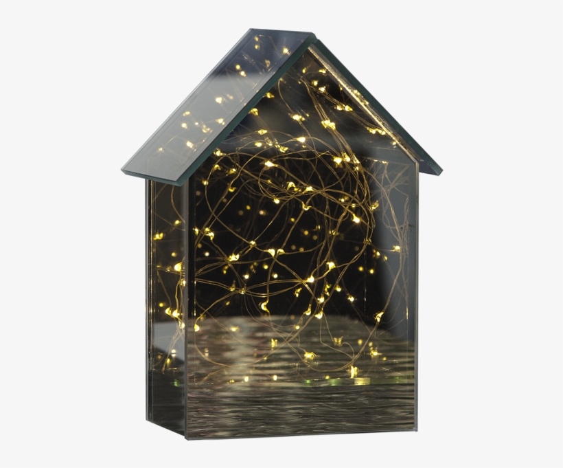 Lantern Mirror House - Batteridriven Lykta Mirror House Led 20cm - Star Trading, transparent png #5245288