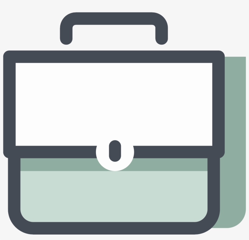 The Business Icon Is Shaped Like A Briefcase - Icon, transparent png #5247550