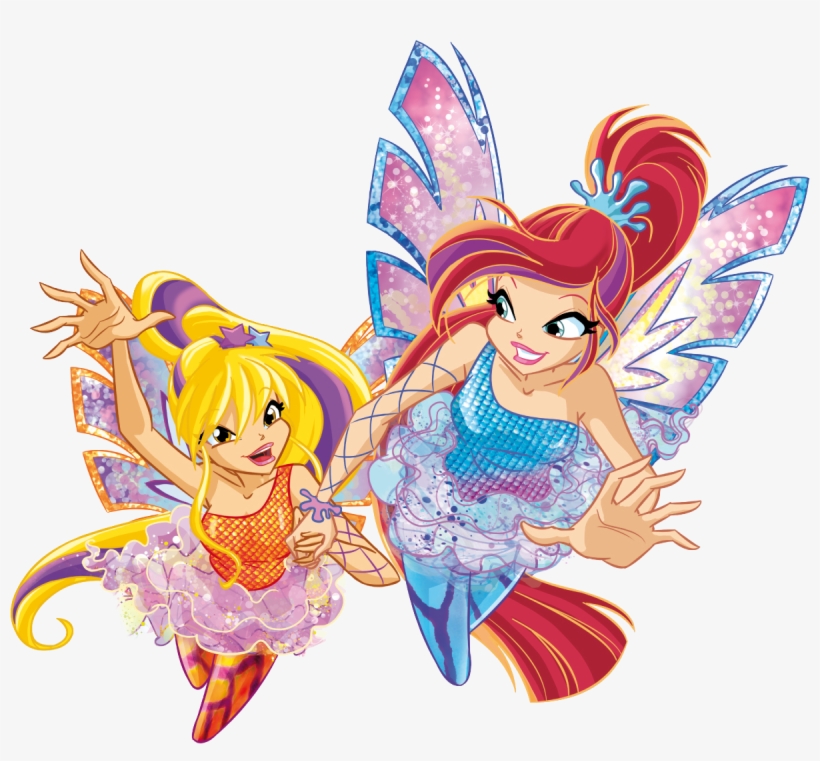 Winx Club Bloom And Stella Sirenix Pose Winx Club Bloom And Stella Sirenix Free Transparent Png Download Pngkey