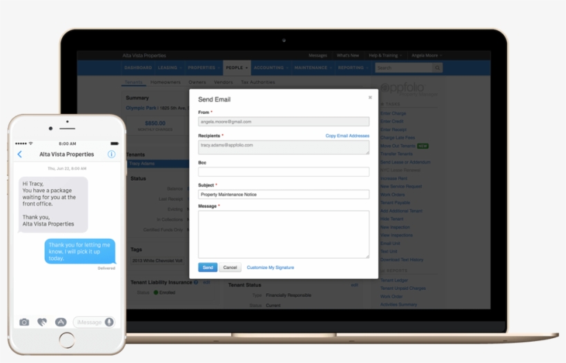 Stay Connected With Appfolio - Email, transparent png #5249877
