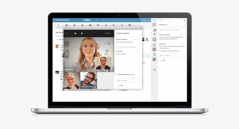 Macbook Podio Chat - Version Antigua De Skype, transparent png #5250044