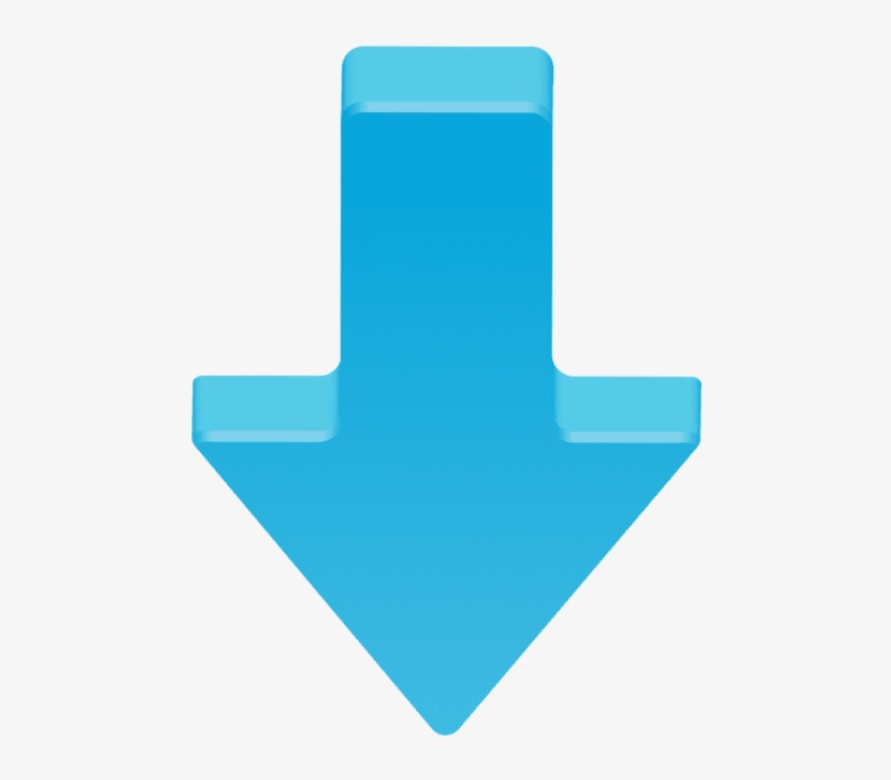 Blue Arrow Down Transparent Png - Down Arrow Icon Blue, transparent png #5256562