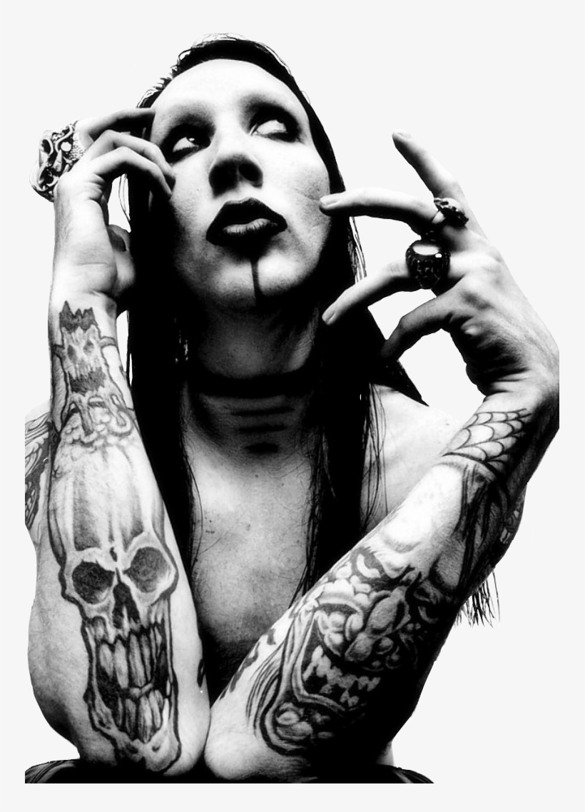 Report Abuse - Marilyn Manson Forearm Tattoo, transparent png #5257300