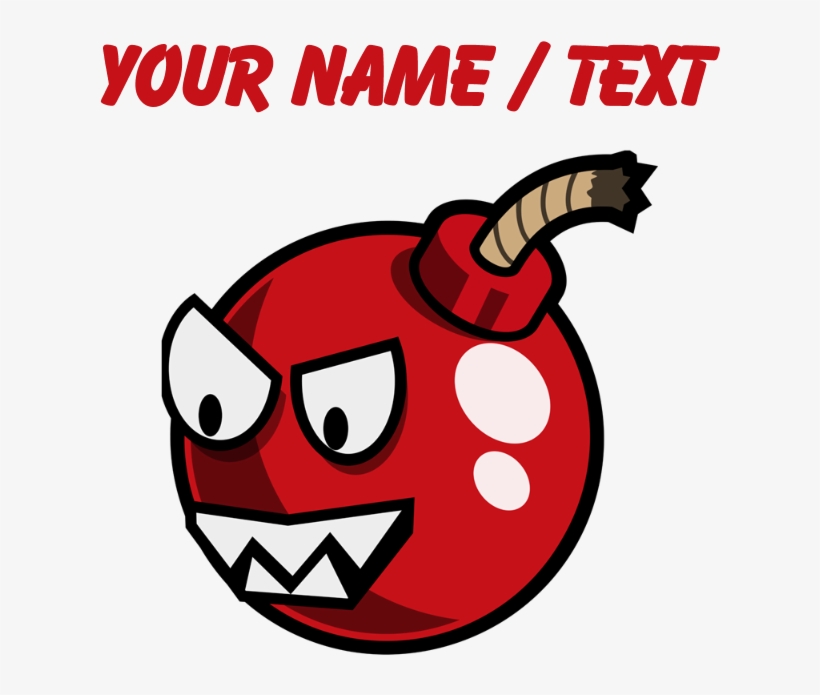 Custom Cartoon Cherry Bomb Flask Necklace - Bomb Clipart Transparent, transparent png #5258253