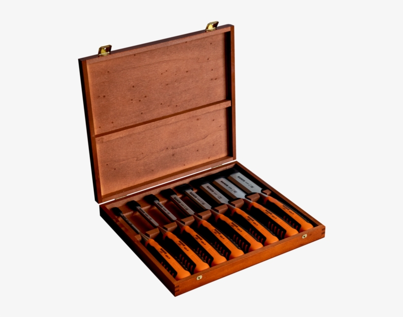 8 Pcs Professional 2 Component Handle Chisel Set In - Bahco 424-p Bevel Edge Chisel 24mm, transparent png #5258827