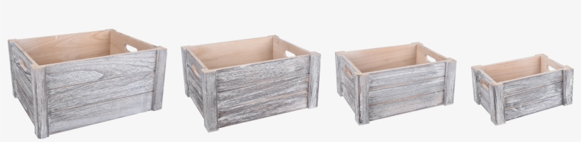 Wooden Box Whitewash - Box, transparent png #5259369