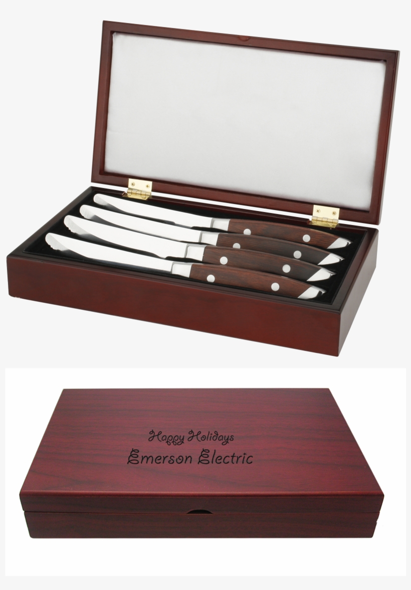 Steak Knife Set - Boston Chop - Steak Knives In Redwood Gift Box 95-bx6705274l, transparent png #5259423