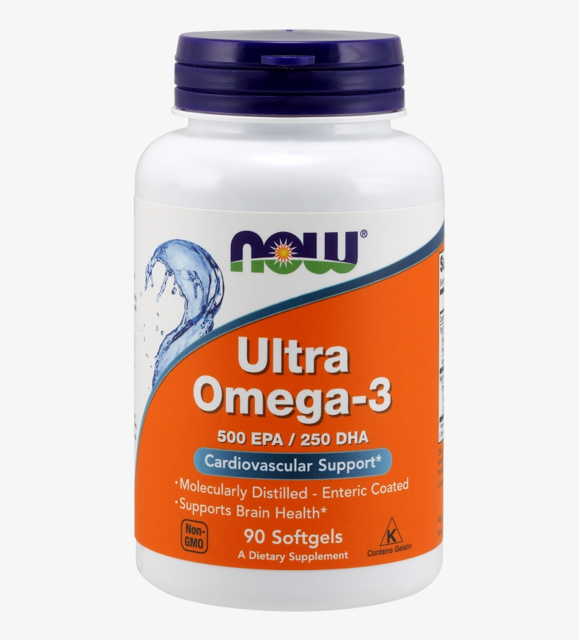 Ultra Omega-3 Softgels - Now Foods Ultra Omega 3 Fish Oil 90 Softgels, transparent png #5261540