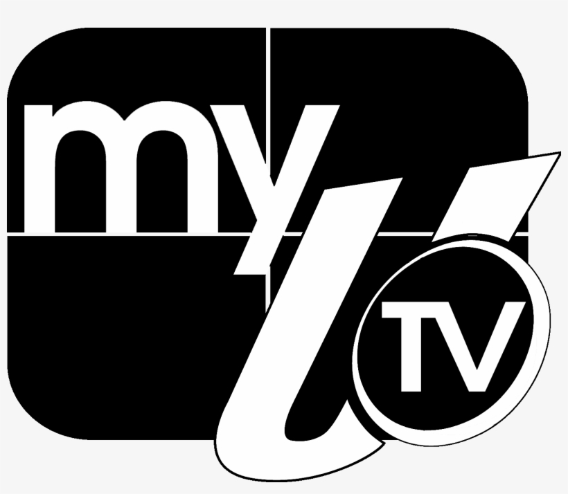 Black And White Vector Version Of The Myutv Logo - My Lubbock Tv Logo, transparent png #5261861