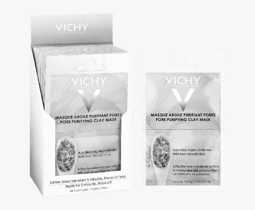Vichy Mineral-maske Porenverfeinernde Maske - Vichy Pore Purifying Clay Mask - Duo Sachet 2 X 6ml, transparent png #5262874