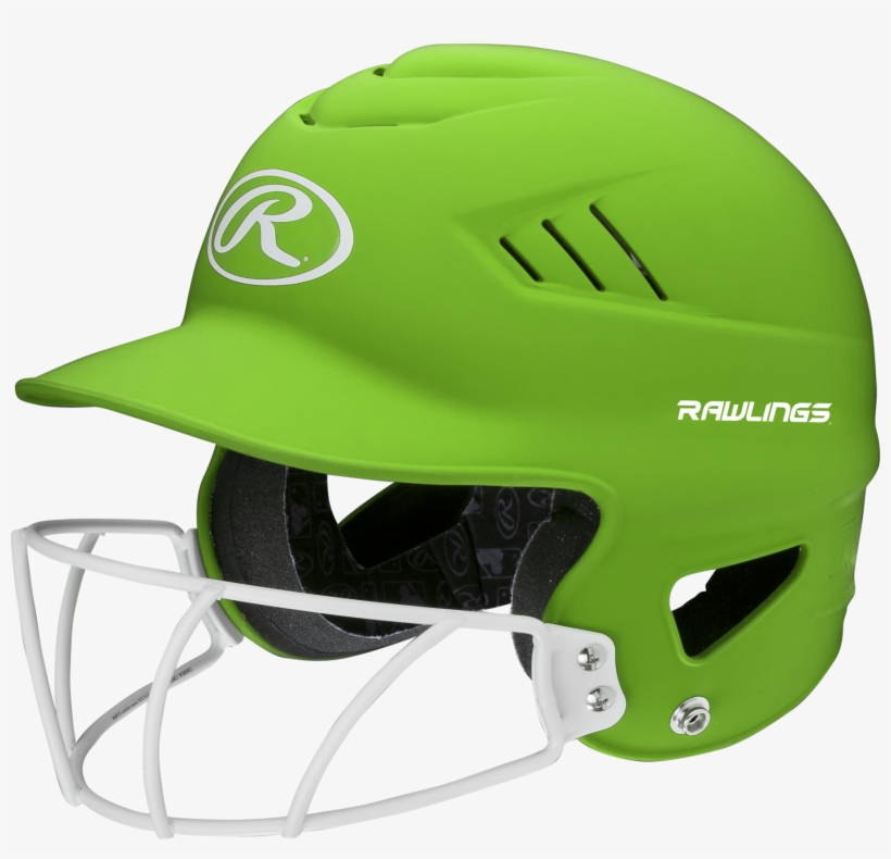 Rawlings Coolflo Highlighter Adult Softball Batting - Softball Batting Helmet, transparent png #5263095