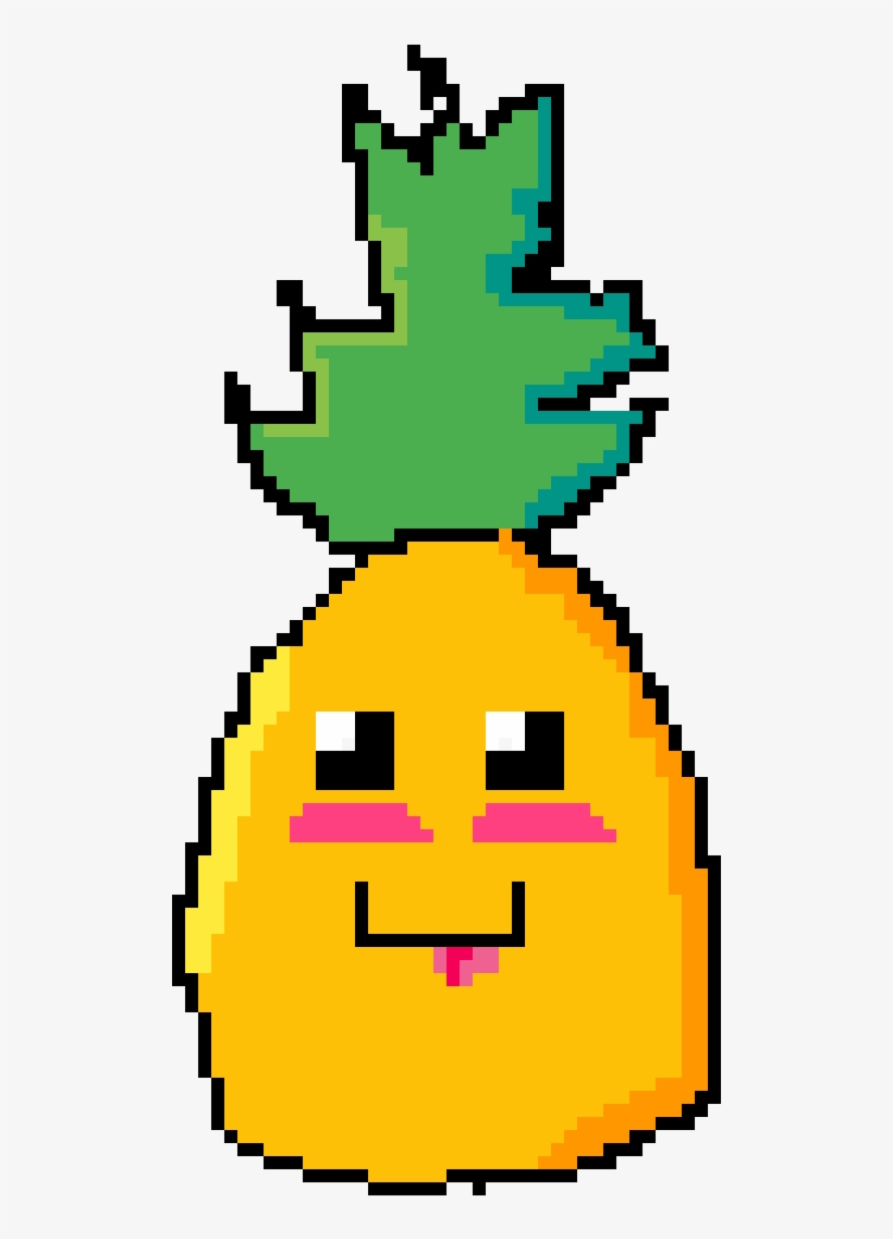 Kawaii Pineapple - Pixel Art Circle, transparent png #5264347