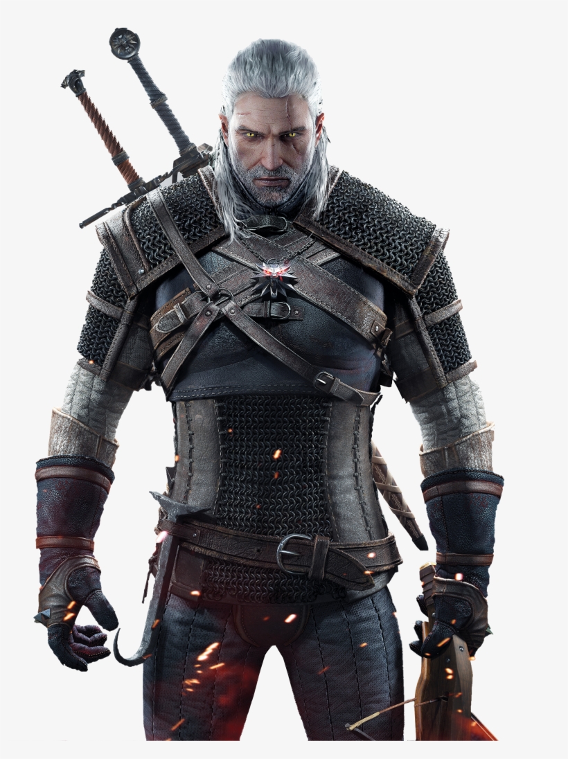 Geralt Of Rivia Witcher 3 Art Render, transparent png #5264907