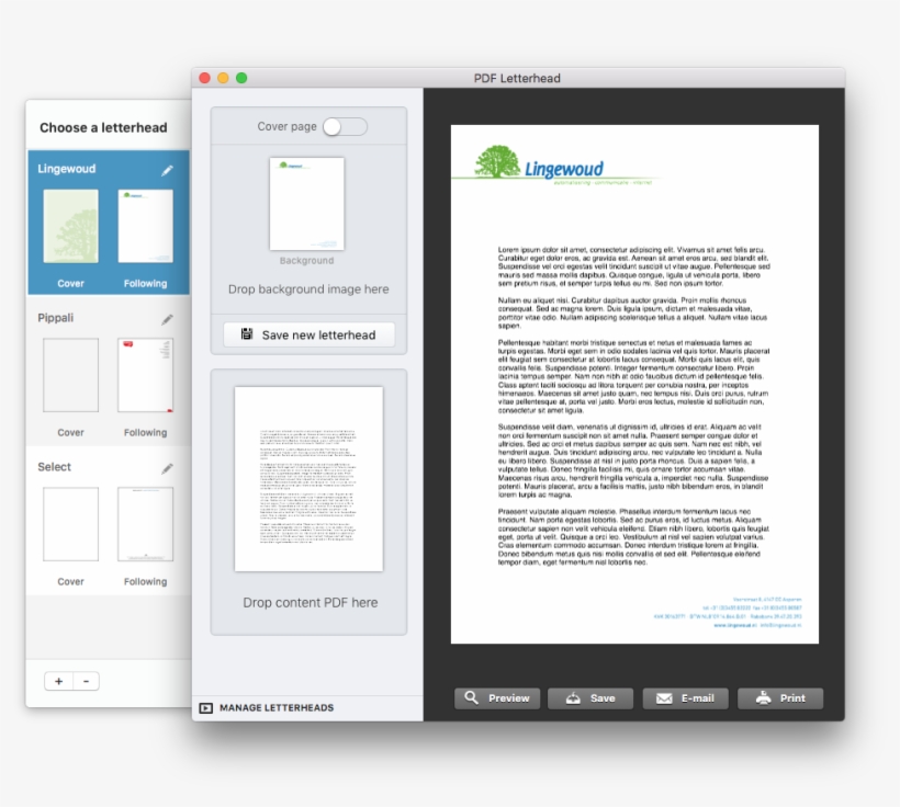 Pdf Letterhead Runs On Your Mac With Os X - Letter Head Pages, transparent png #5266726