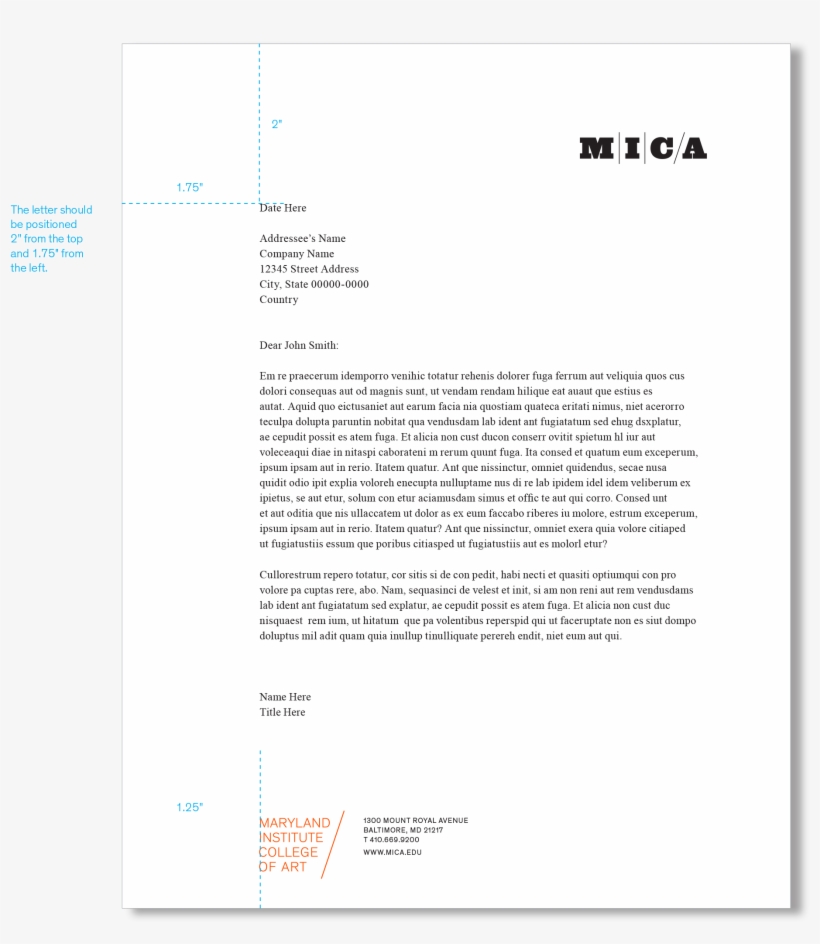 Mica Letterhead - Letterhead Guidelines, transparent png #5267017