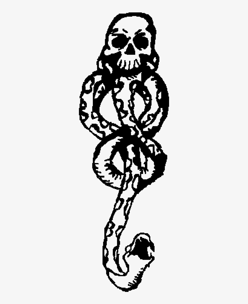 Dark Mark - Harry Potter Skull And Snakes Tattoo, transparent png #5267019