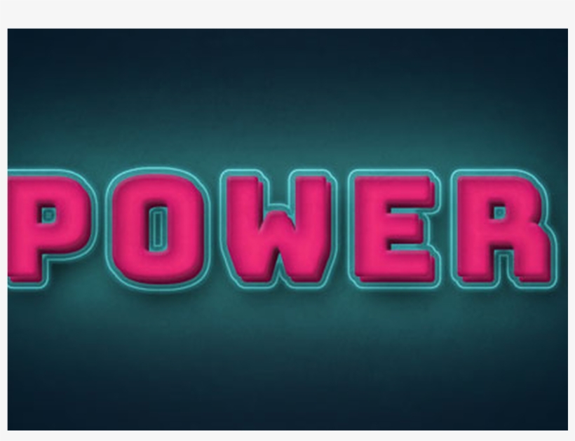Clip Art Photoshop Neon Text - Power 80s Logos, transparent png #5267886