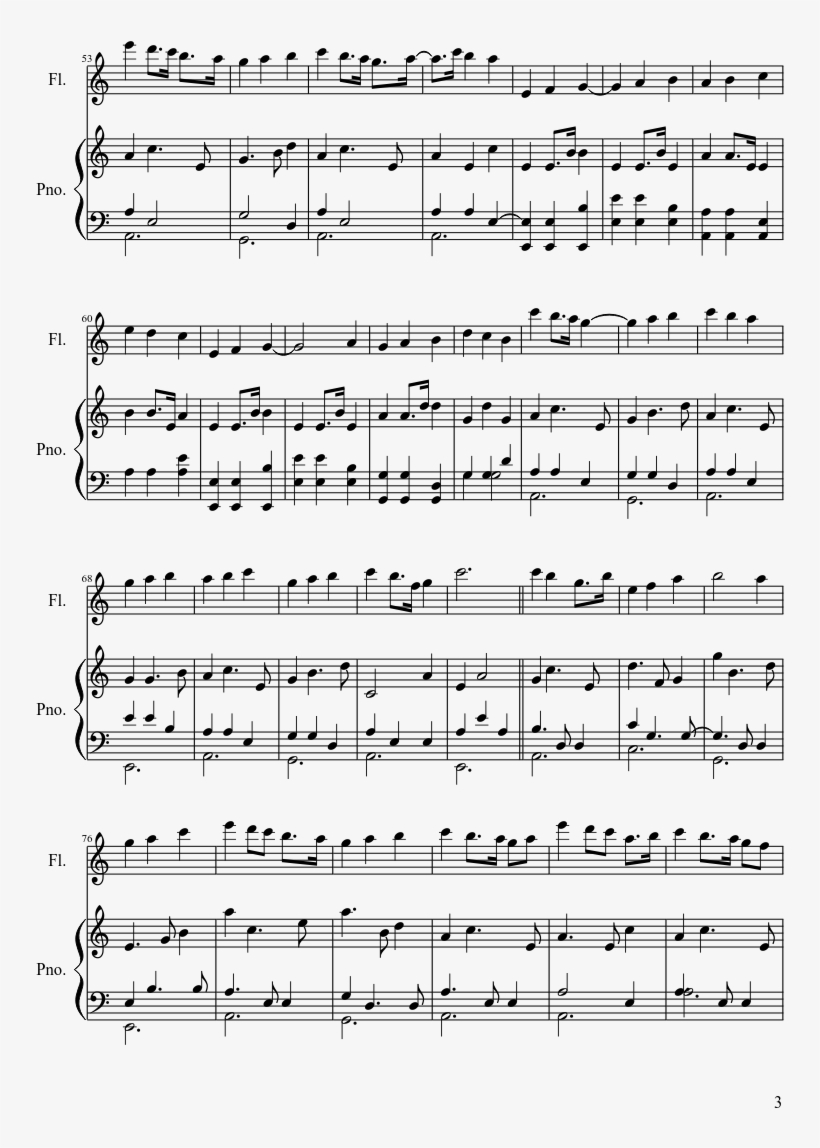 Crazy Man Michael Sheet Music 3 Of 6 Pages - Spirited Away One Summer's Day Piano Sheet Music, transparent png #5268724