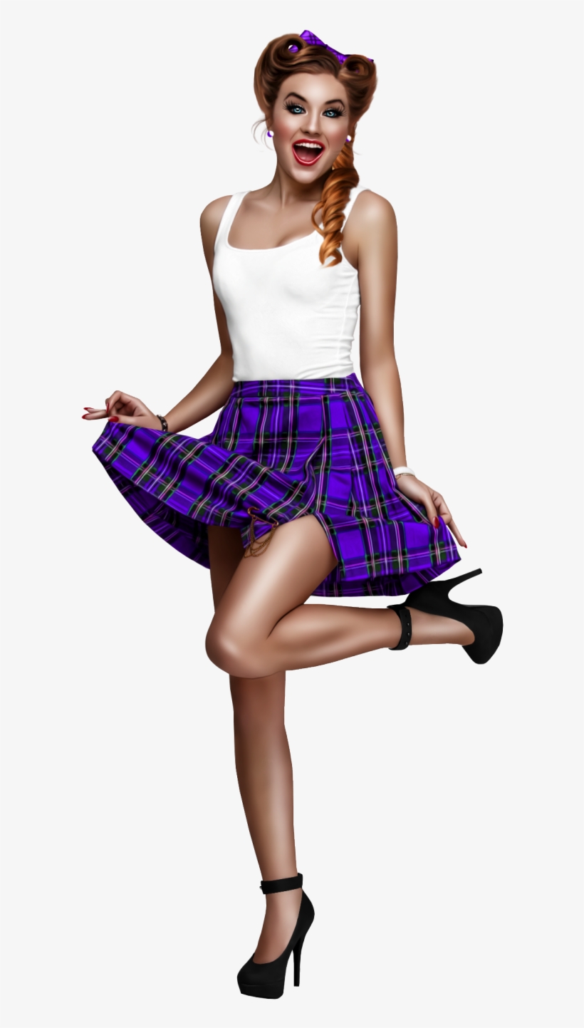 Schoolgirl Pinup By Lysisange - Illustration, transparent png #5268776