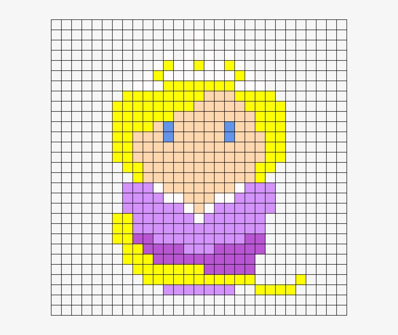 Rapunzel Perler Bead Pattern - Bead, transparent png #5269678