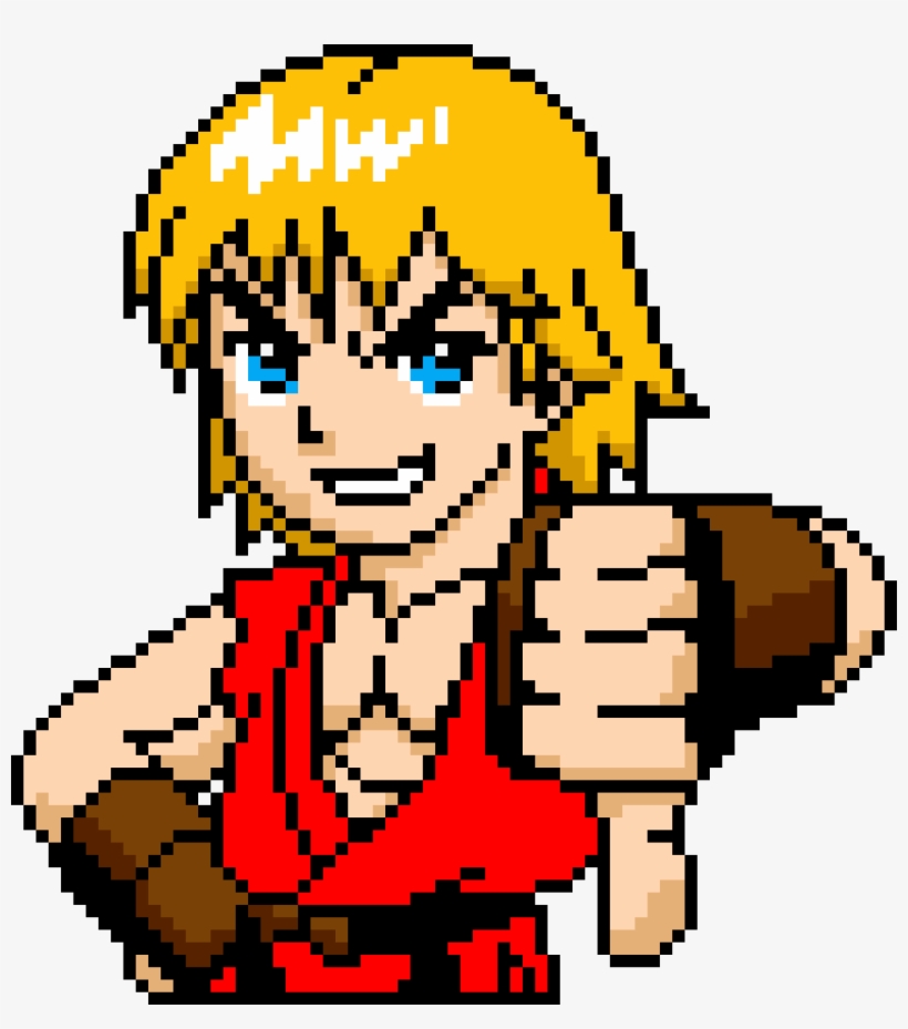 Ken Masters - Pixel Art Ken, transparent png #5270562