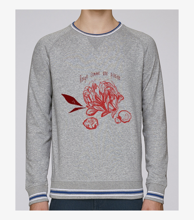 Sweat Col Rond Homme Stanley Strolls Tipped Rouge Comme - Collar, transparent png #5272006