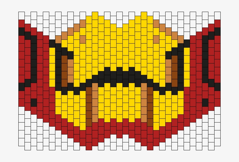 Iron Man Full Sized Mask Bead Pattern - Iron Man Bead Mask, transparent png #5272334