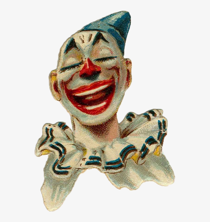 Laughing Clown - Vintage Clown Illustration, transparent png #5272593