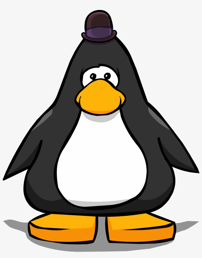 Bing Bong's Hat On A Player Card - Club Penguin Black Penguin, transparent png #5275597