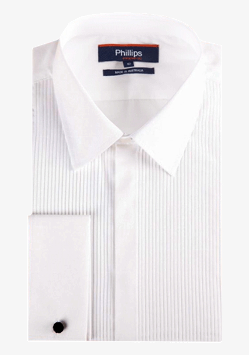 Reg Pleat Tuxedo Shirt Phillips Formal - Formal Wear, transparent png #5277642