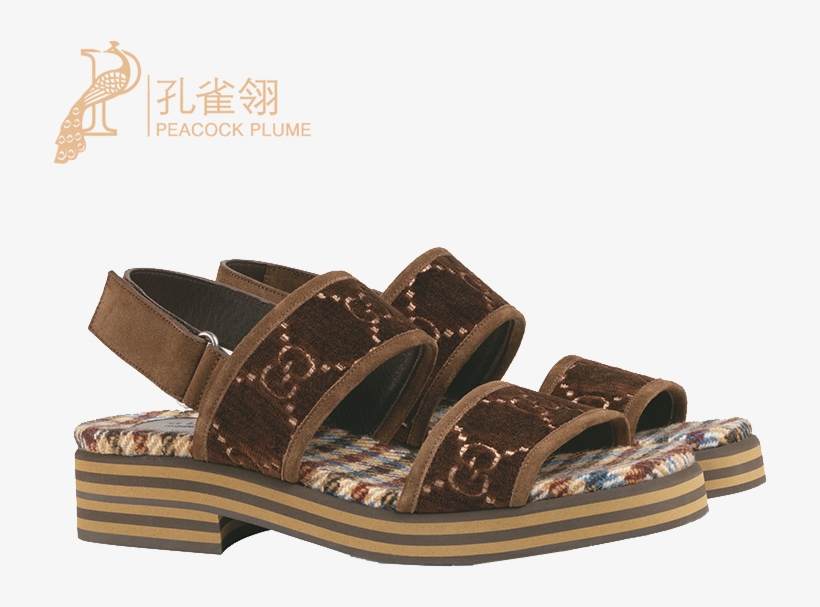 Gucci ベルベット ストラップ サンダル, transparent png #5277803