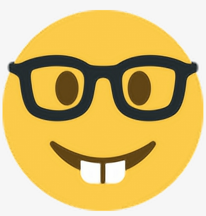 Smart Nerd Geek Dork Teeth Glasses Spectacles Emoji Nerd Emoji