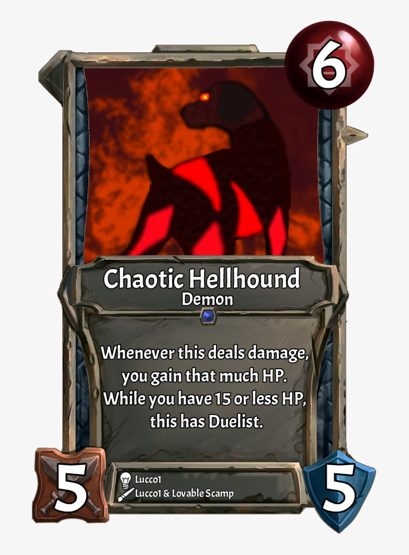 [card] Chaotic Hellhoundweek - Collective Community Card Game, transparent png #5279015