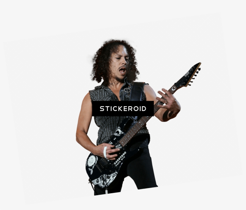Kirk Hammett Playing - Kirk Hammett Metallica Guitarists 32x24 Print Poster, transparent png #5279255