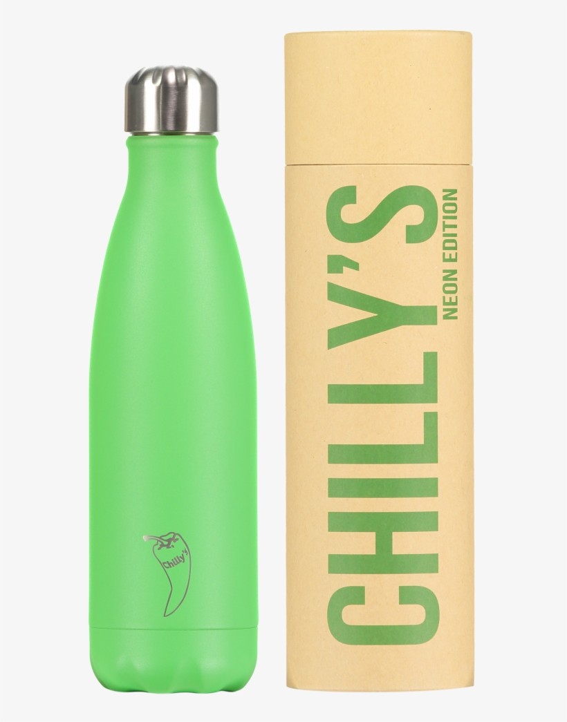 Chilly's Bottle 500ml Neon Green - Chilly's Bottles 500ml - Matte Blue, transparent png #5279826