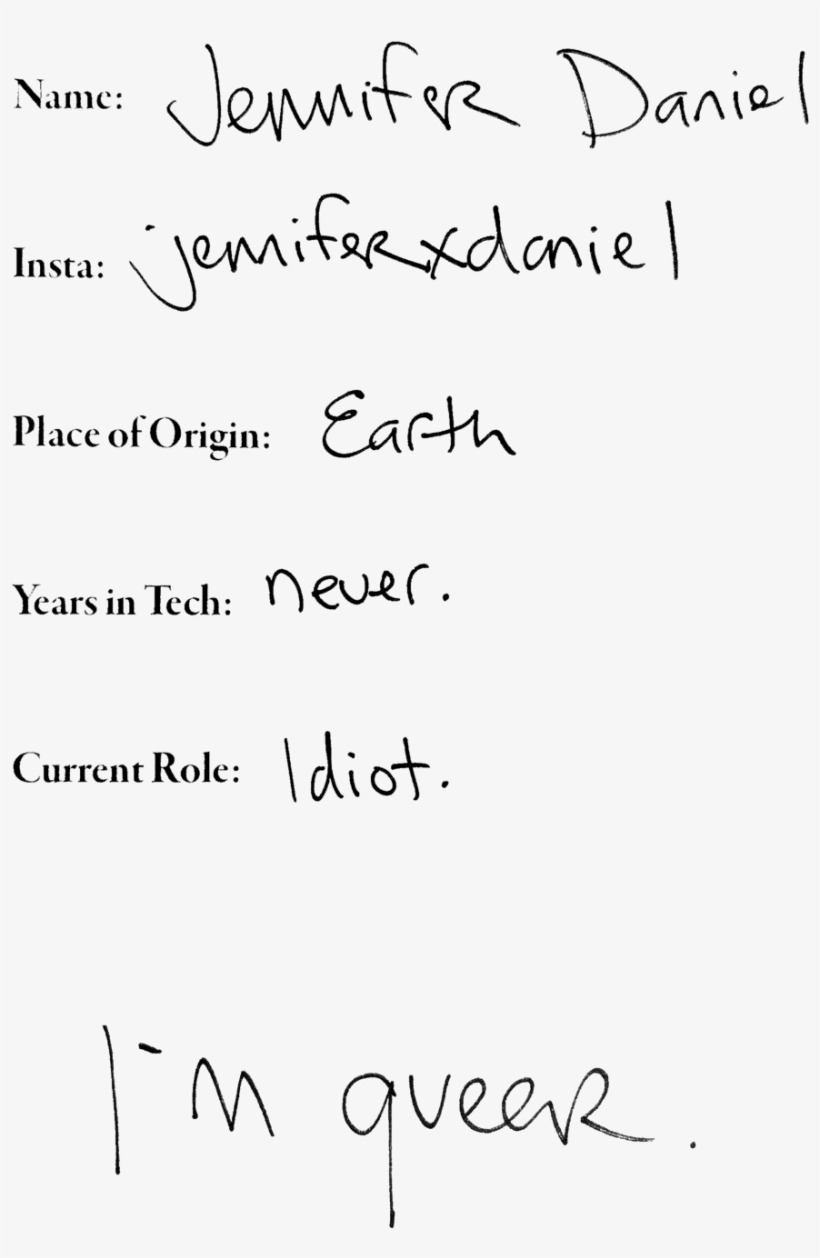 Jennifer-daniel - Handwriting, transparent png #5280298