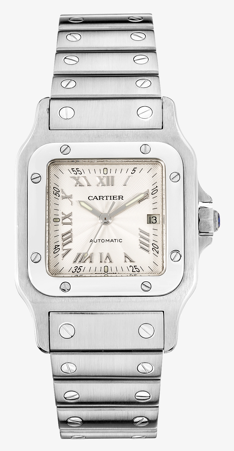 Santos Galbee Stainless Steel Automatic - Cartier Santos De Cartier, transparent png #5281837