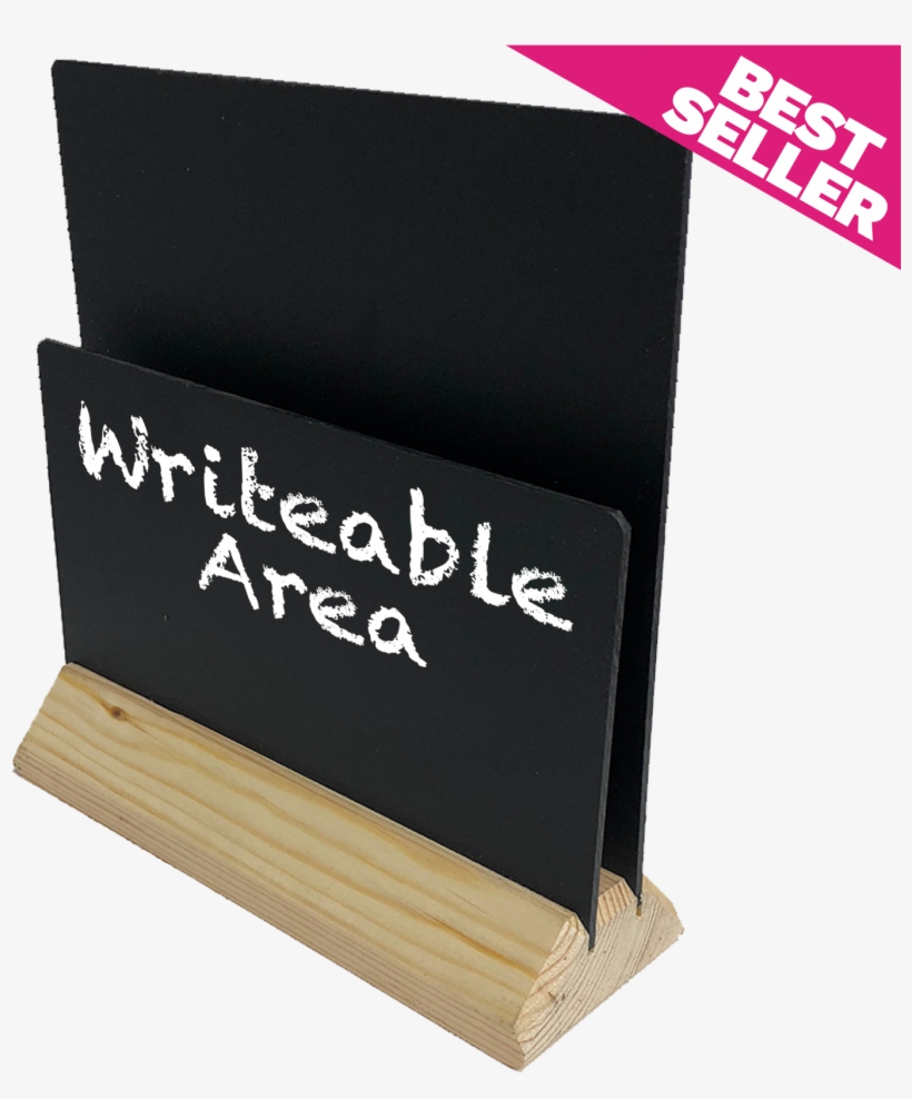 Wooden Table Top Menu Holders With Writing Area For - Table, transparent png #5282188