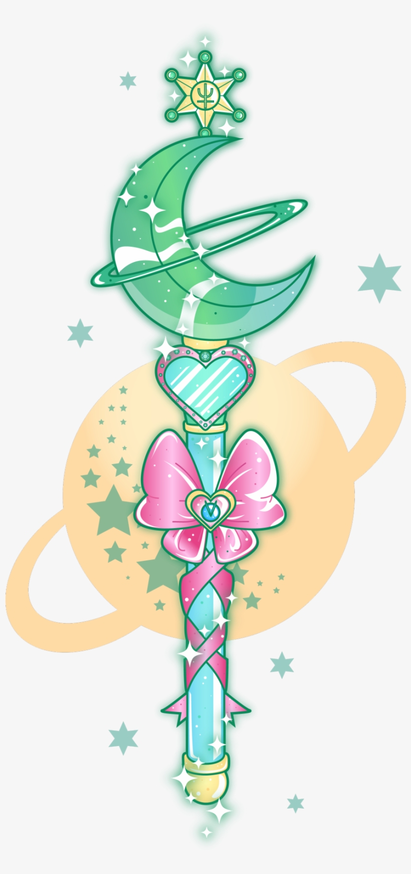 Sailor Neptune Wand, transparent png #5282288