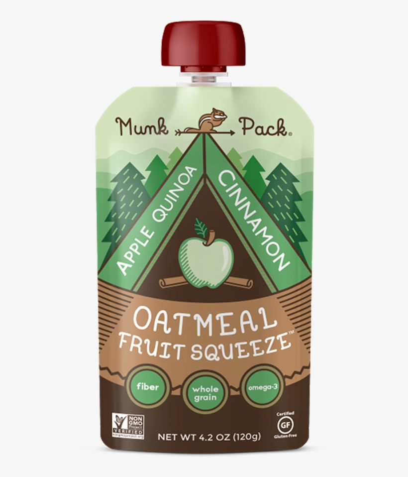 Apple Quinoa Cinnamon Oatmeal Fruit Squeeze, 6-pack - Munk Pack Oatmeal Fruit Squeeze, Apple Quinoa Cinnamon, transparent png #5283975