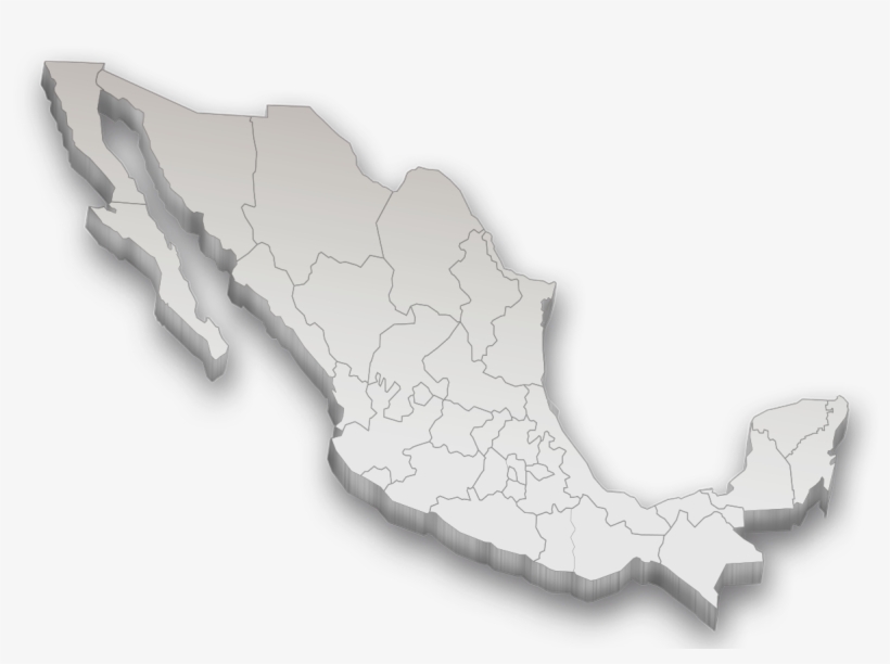 Mapa De Mexico 3d Png - Mapa Mexico 3d Png, transparent png #5284597