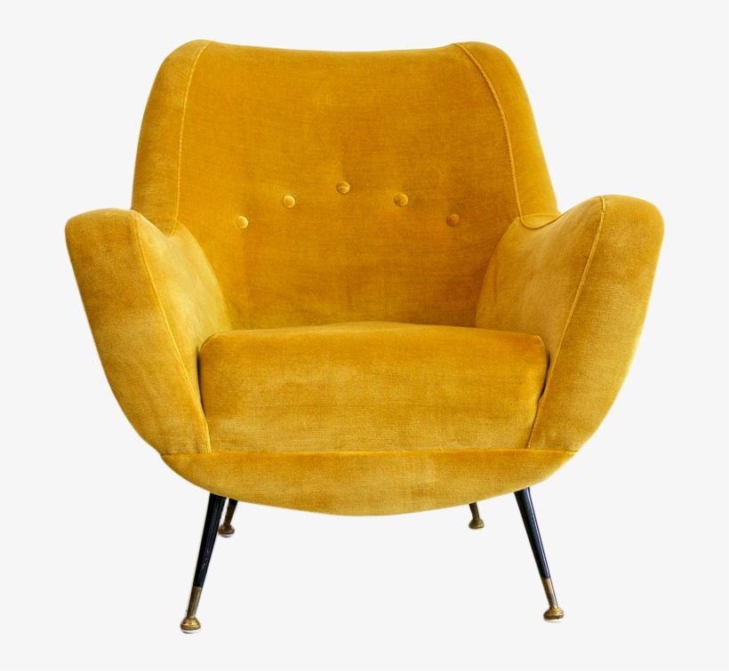 Vintage Mustard Chair Mustard Chair, Yellow Armchair, - Fauteuil De Salon Png, transparent png #5286531