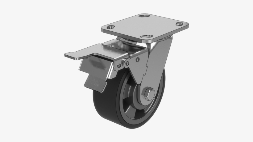 Heavy-duty Swivel Caster Wheel With Brake - Caster, transparent png #5286952